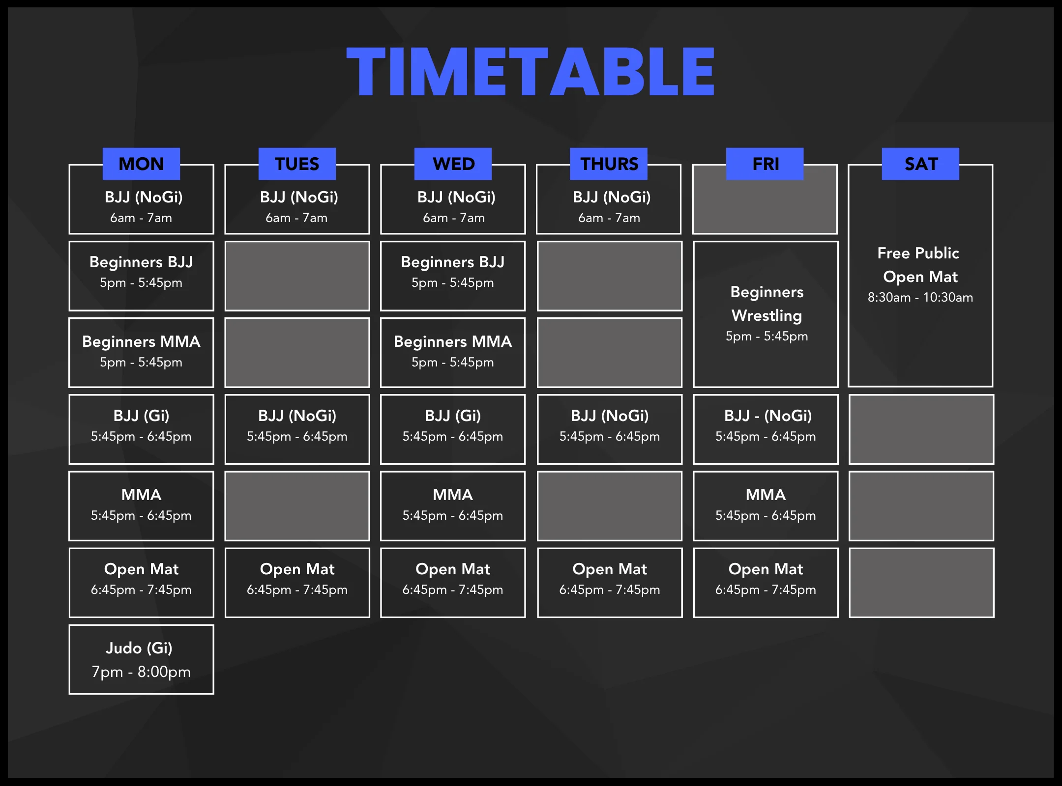 Broz Time Table 2025